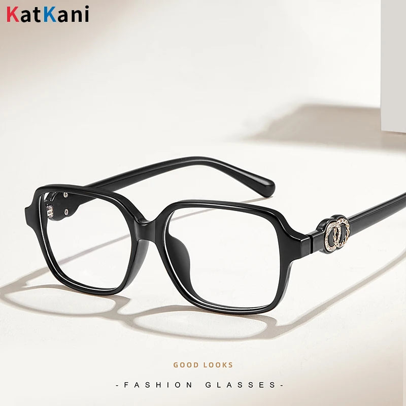 KatKani Women's Full Rim Square Tr 90 Eyeglasses J2331 Full Rim KatKani Eyeglasses WHITE  