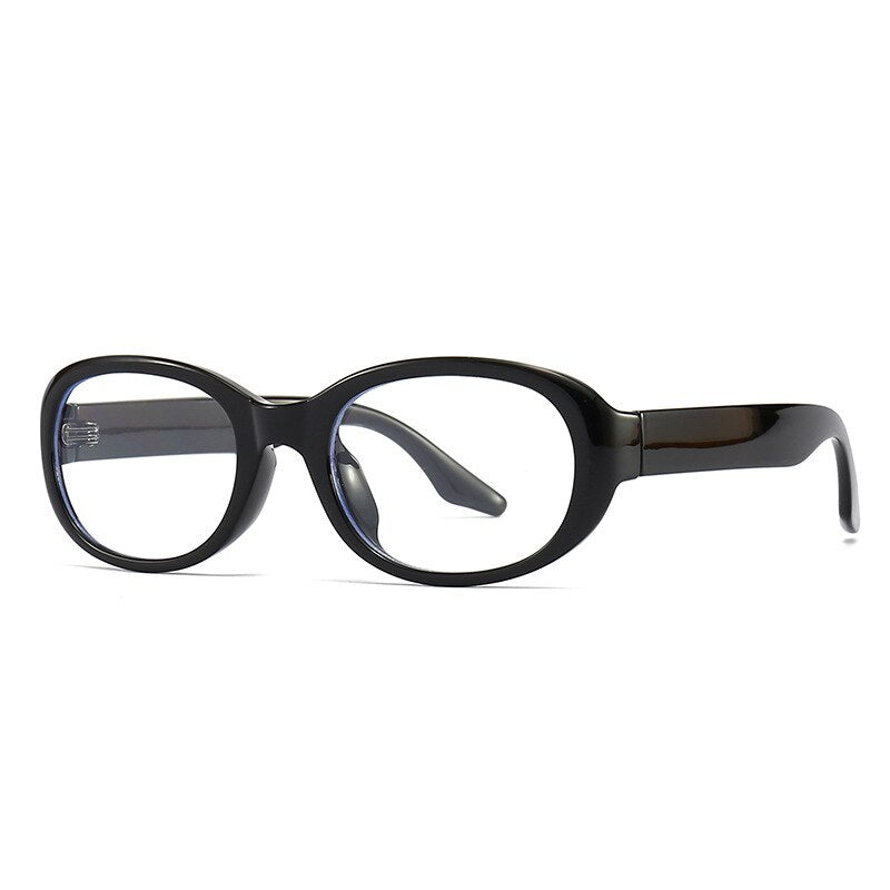 CCSpace Women's Full Rim Oval  Tr 90 Eyeglasses/Polarized Sunglasses 55869 Full Rim CCspace BlackClear  