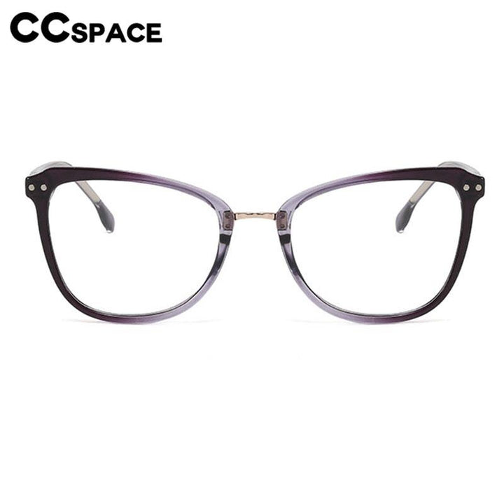 CCspace Unisex Full Rim Large Square Tr 90 Eyeglasses 56686 Full Rim CCspace   