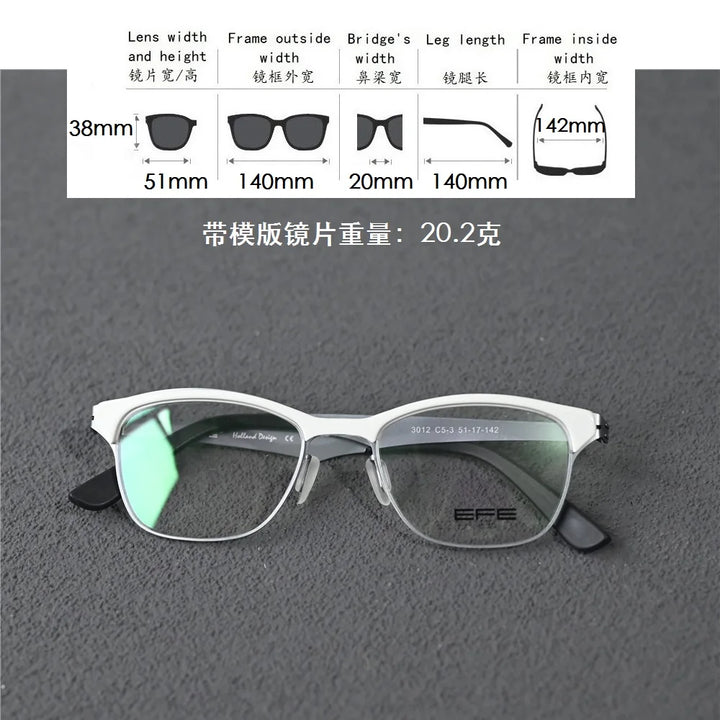 Cubojue Unisex Full Rim Square Screwless Alloy Reading Glasses 862140