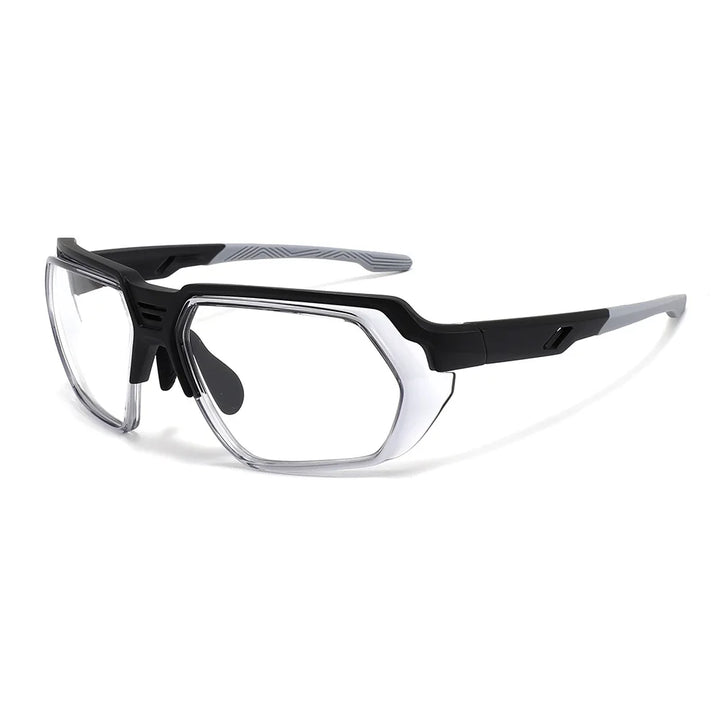 Xbora Unisex Full Rim Polygon Square Tr 90 Tpee Sport Eyeglasses 50601