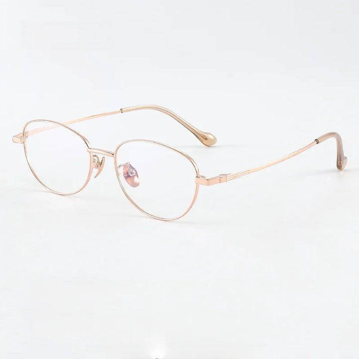 Momoja Women's Full Rim Oval Cat Eye Alloy Eyeglasses 33025