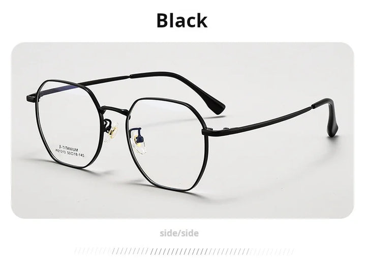 Xbora Women's Full Rim Flat Top Polygon Titanium Eyeglasses 561010