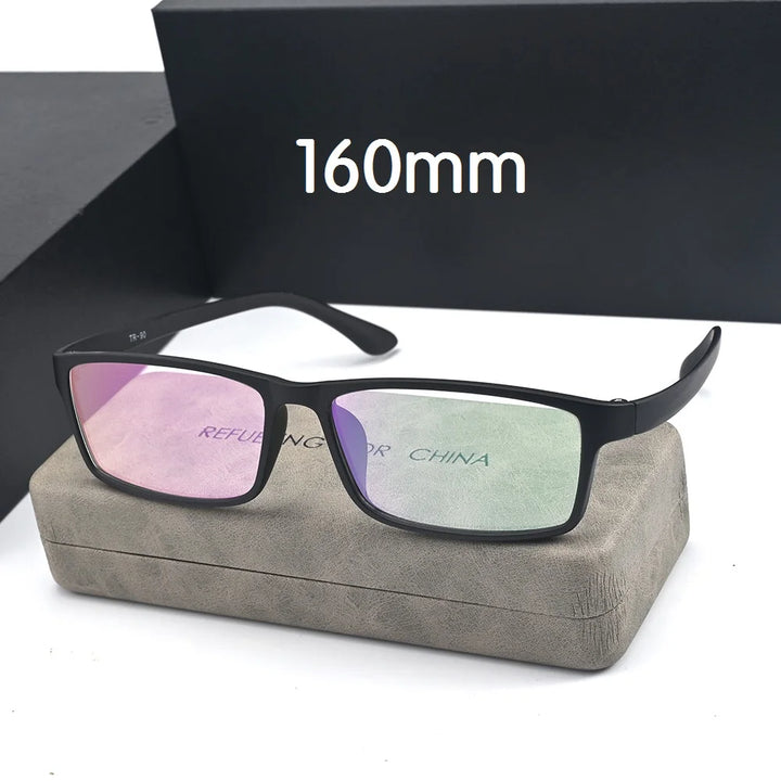 Cubojue Unisex Full Rim Big Square Tr 90 Titanium Reading Glasses 36160