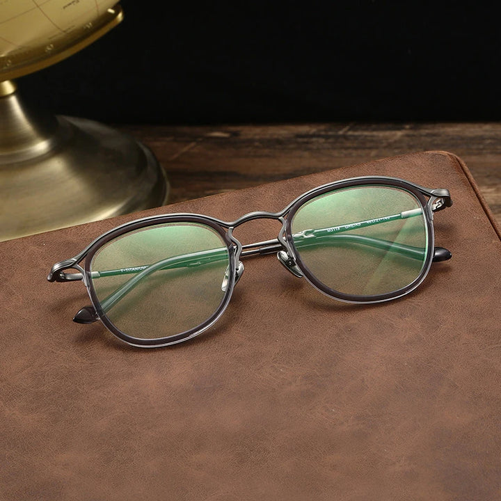 Blackmask Unisex Full Rim Square Acetate Eyeglasses BM-3118M