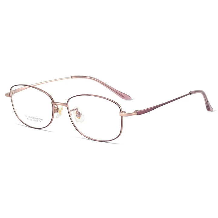 Yimaruili Unisex Full Rim Oval Pure Titanium Eyeglasses C7023 — view 6 | Yimaruili at FuzWeb