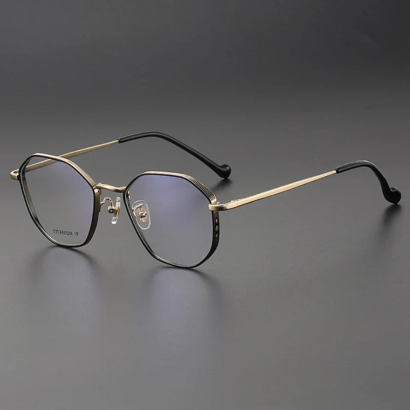 Aror Unisex Full Rim Polygon Oval Titanium Eyeglasses 610032