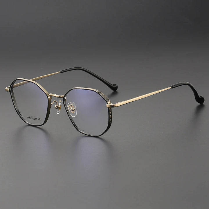 Aror Unisex Full Rim Polygon Oval Titanium Eyeglasses 610032