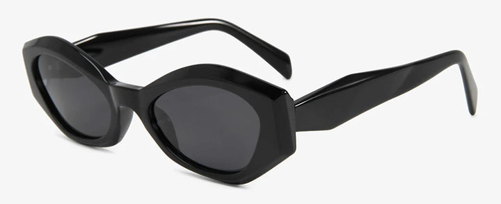 Esnbie Unisex Full Rim Oval Cat Eye Scuplted Acetate Sunglasses 230621