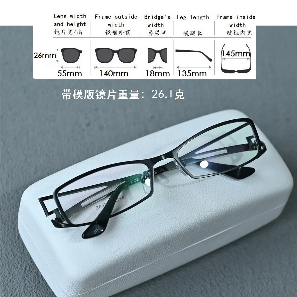 Cubojue Unisex Full Rim Small Rectangle Alloy Reading Glasses C632 Reading Glasses Cubojue   