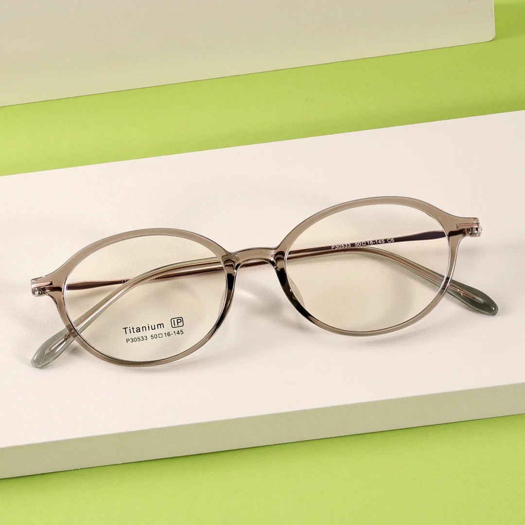 Xbora Women's Full Rim Oval Tr 90 Titanium-Alloy Eyeglasses 530533