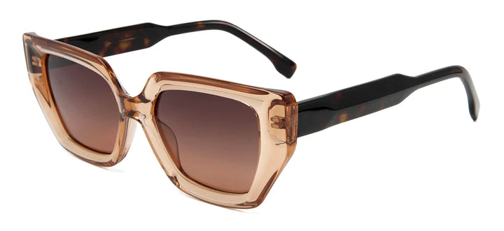 Esnbie Women Full Rim Cat Eye Acetate Polarized Sunglasses 23SA069-1