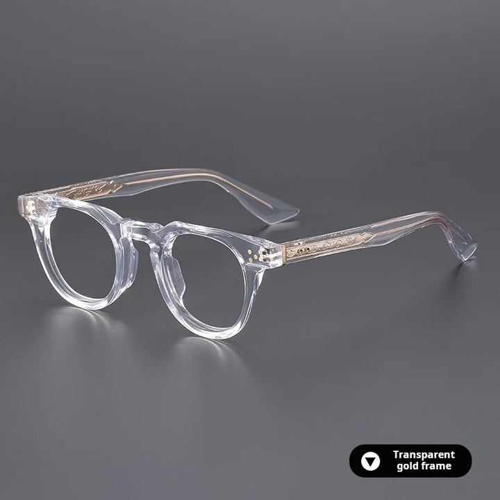 Xbora Unisex Full Rim Oval Brow Line Thick Acetate Eyeglasses 655008