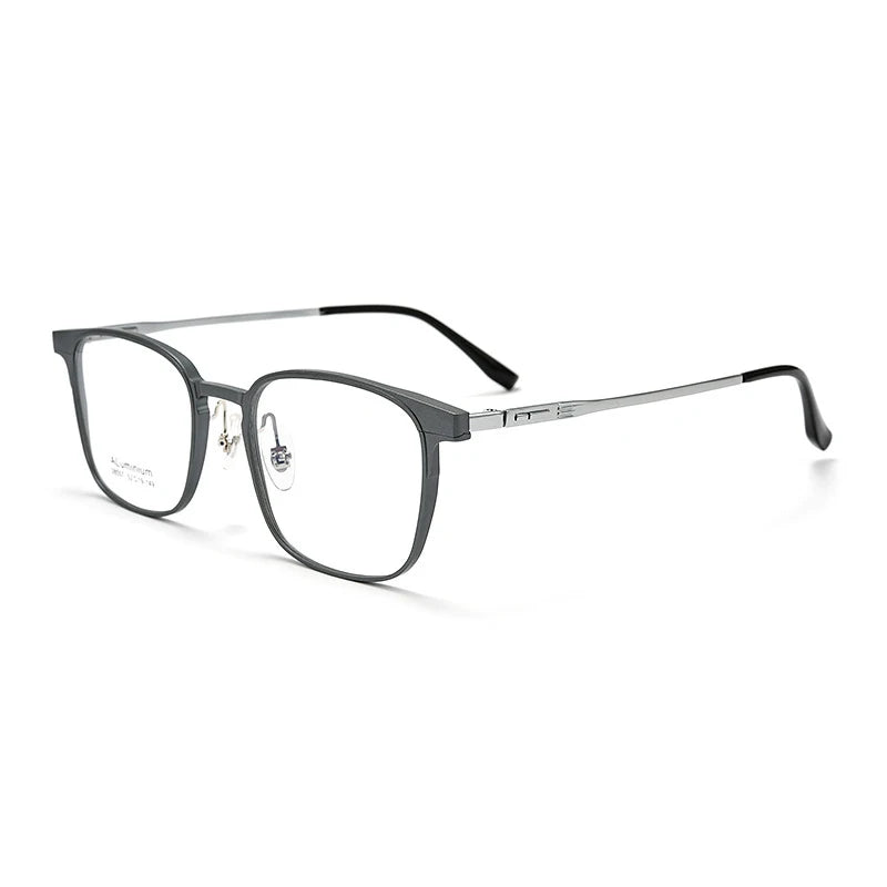 KatKani Men's Full Rim Square Titanium Alloy Eyeglasses 28557 Full Rim KatKani Eyeglasses   