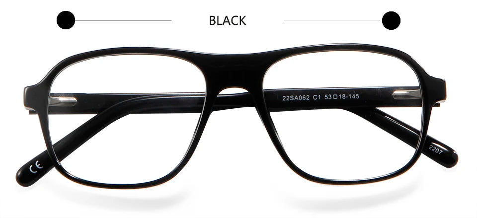 Esnbie Unisex Full Rim Square Oval Acetate Eyeglasses 220621