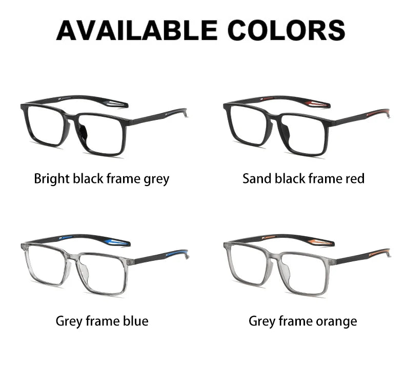 Vicky Men's Full Rim Square Tr 90 Titanium Sport Reading Glasses 41117 Reading Glasses Vicky   