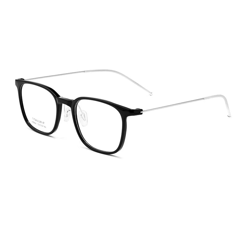 Hotony Women's Full Rim Square Tr 90 Alloy Eyeglasses 5826 Full Rim Hotony black  