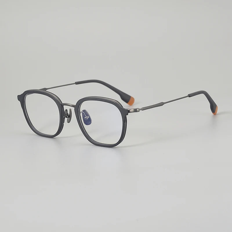 Aror Unisex Full Rim Square Acetate Titanium Eyeglasses 963805