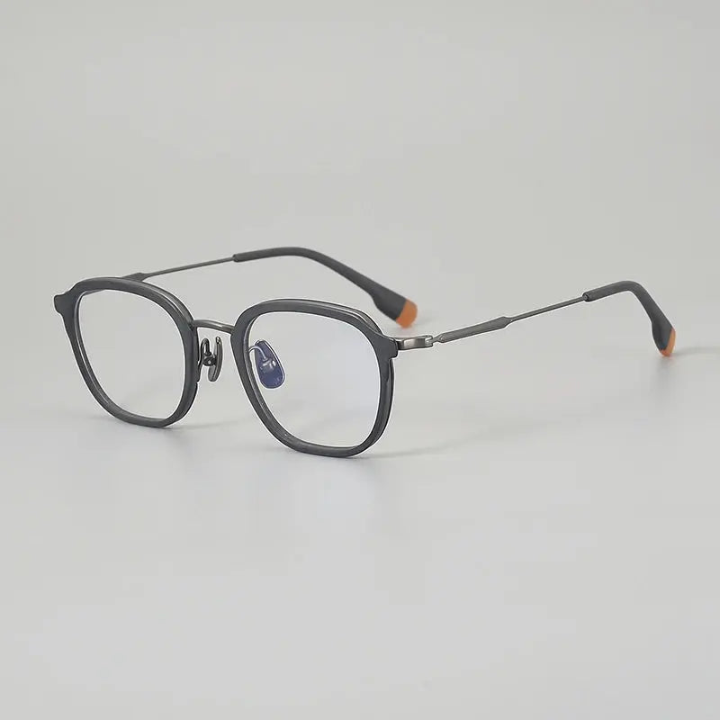 Aror Unisex Full Rim Square Acetate Titanium Eyeglasses 963805.