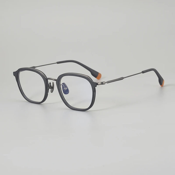 Aror Unisex Full Rim Square Acetate Titanium Eyeglasses 963805