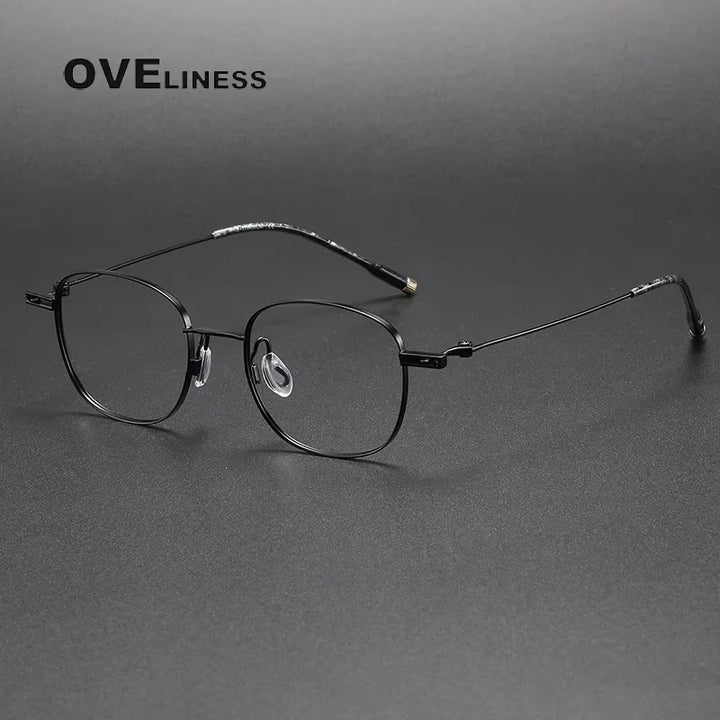 Oveliness Women's Full Rim Square Titanium Eyeglasses 40223 Full Rim Oveliness black  