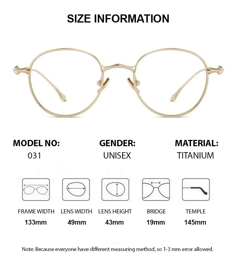 Chashma Women's Full Rim Small Oval Titanium Eyeglasses 72031