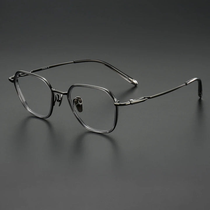 Muzz SH0076 unisex pure titanium acetate prescription eyeglasses — view 7