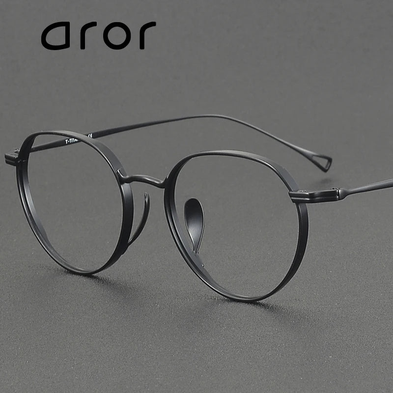 Aror Women's Full Rim Flat Top Oval Round Titanium Eyeglasses 30057