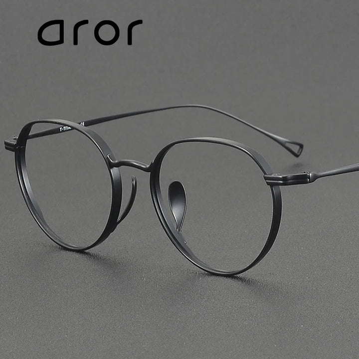 Aror Women's Full Rim Flat Top Oval Round Titanium Eyeglasses 30057