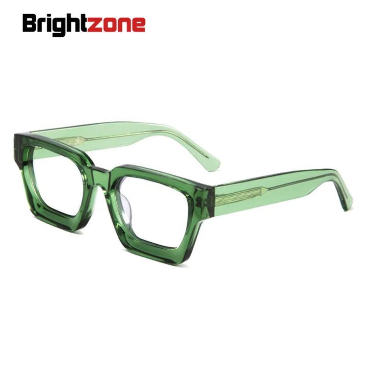 Brightzone Unisex Full Rim Square Thick Acetate Eyeglasses 5437 Full Rim Brightzone   