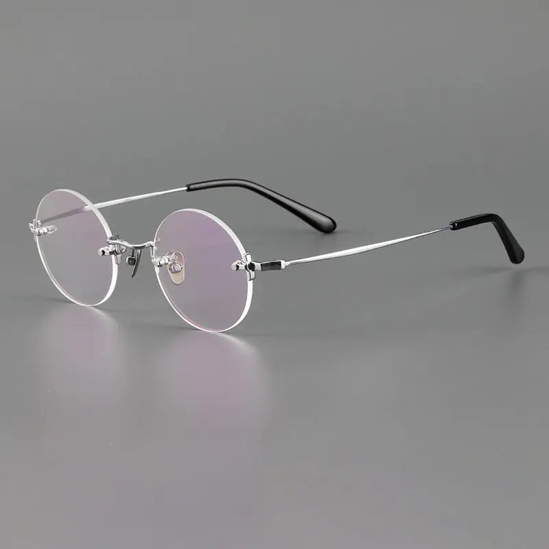 Blackmask Unisex Rimless Round Titanium Eyeglasses BM-KM272