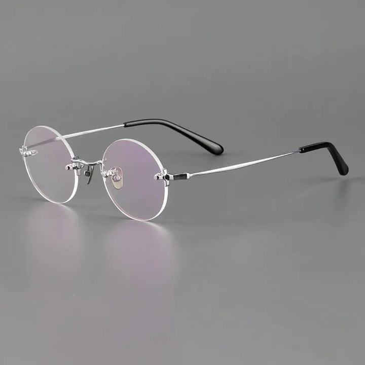Blackmask Unisex Rimless Round Titanium Eyeglasses BM-KM272