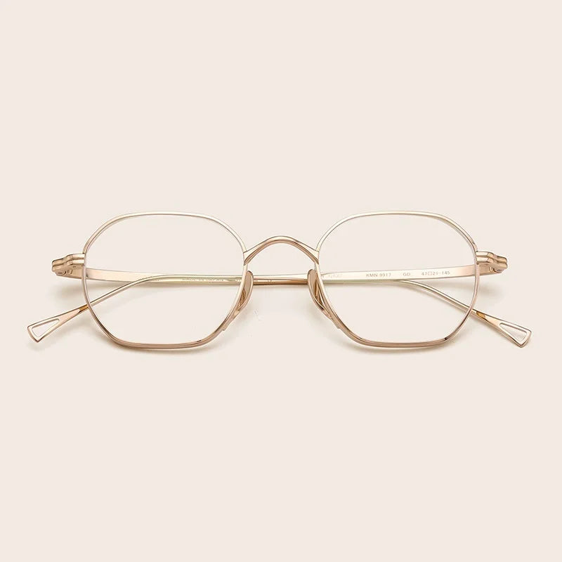 Aimee Unisex Full Rim Flat Top Square Titanium Eyeglasses 9917 Full Rim Aimee   