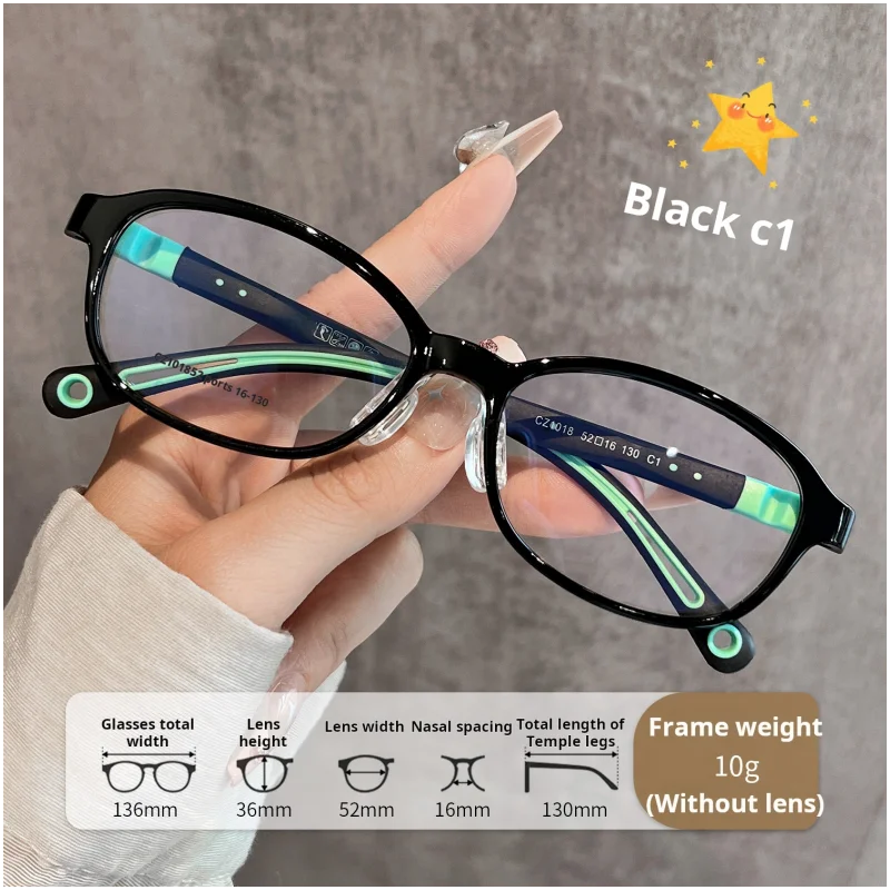 Xbora Unisex Youth's Full Rim Oval Square Tr 90 Eyeglasses 541018