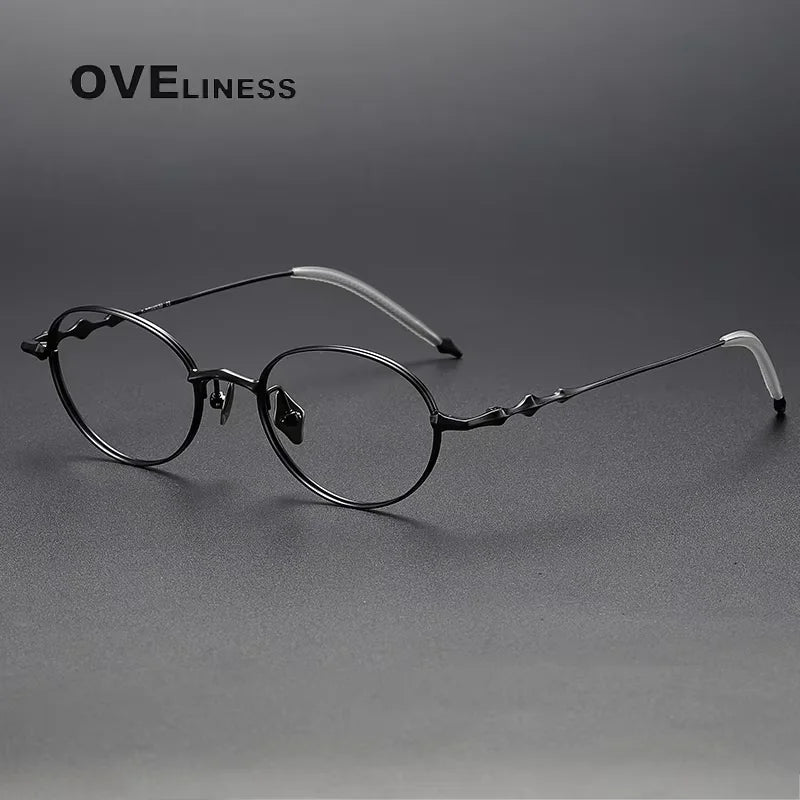 Oveliness Women's Full Rim Oval Round Titanium Eyeglasses 614135