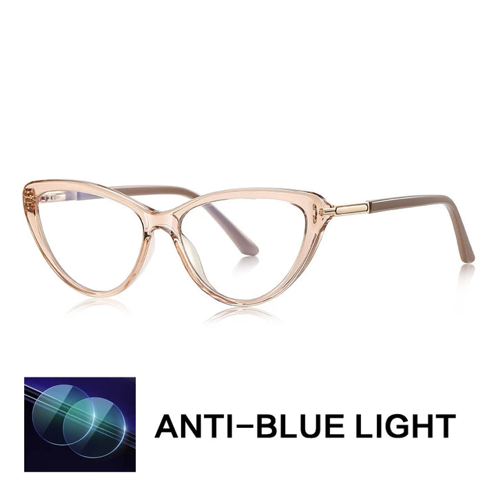 Gatenac Women's Full Rim Cat Eye Tr 90 Titanium Reading Glasses G2232