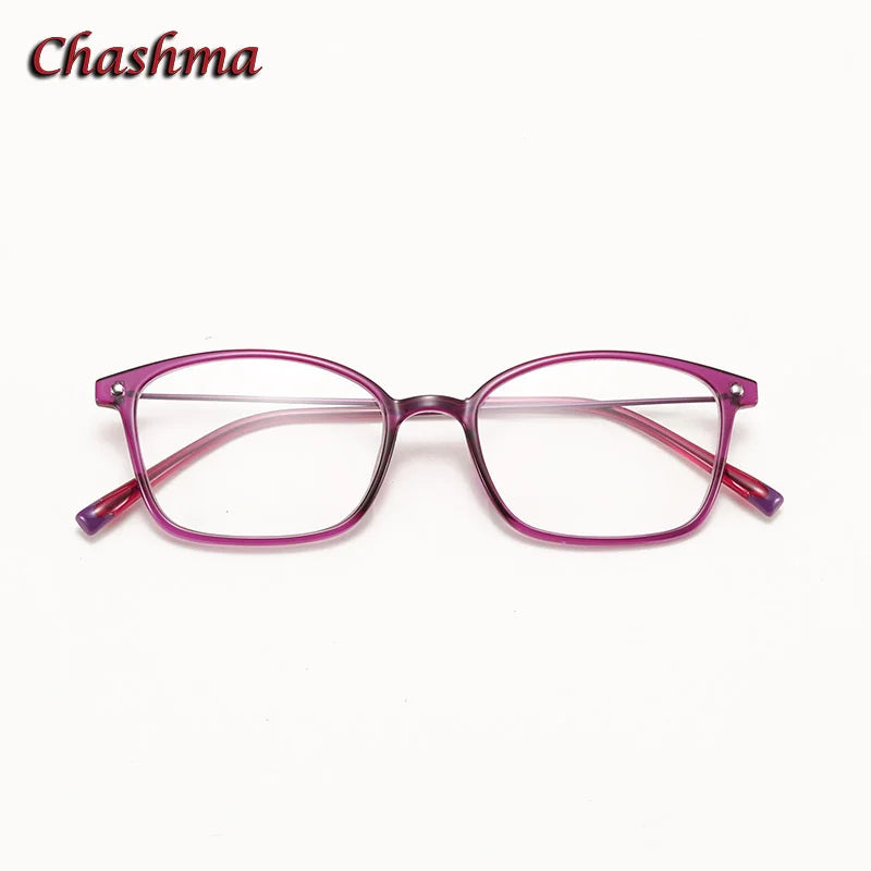 Chashma Ochki Unisex Youth's Full Rim Square Ultem Eyeglasses 2148 Full Rim Chashma Ochki Purple  