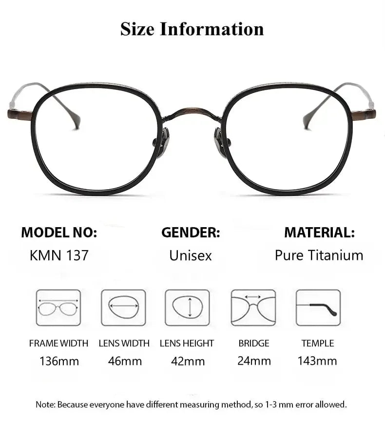 Summer Flower Women's Full Rim Square Acetate Titanium Eyeglasses 137141