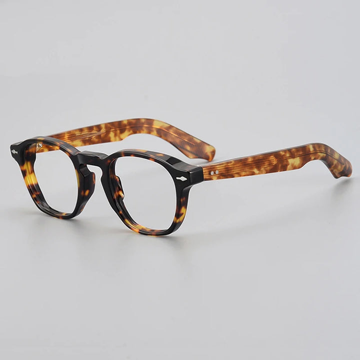 Black Mask Unisex Full Rim Acetate Square Eyeglasses M25 Full Rim Black Mask Tortoise  