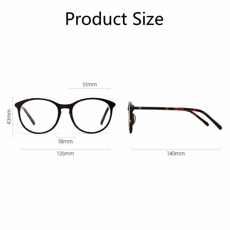 KatKani Women's Full Rim Oval Round Acetate Eyeglasses 43282