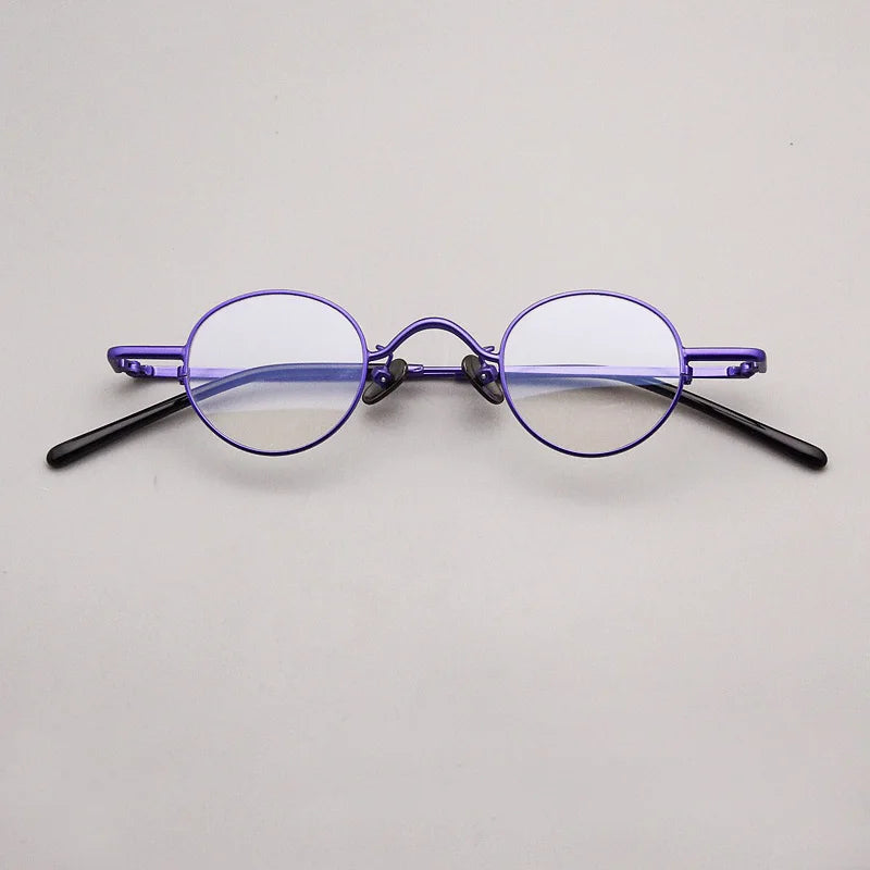 Yujo Unisex Full Rim Oval Pure Titanium Eyeglasses Classic — view 1 | Yujo at FuzWeb