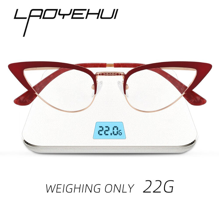 Laoyehui Women's Full Rim Cat Eye Alloy Presbyopic Reading Glasses Glr8931 Reading Glasses Laoyehui   