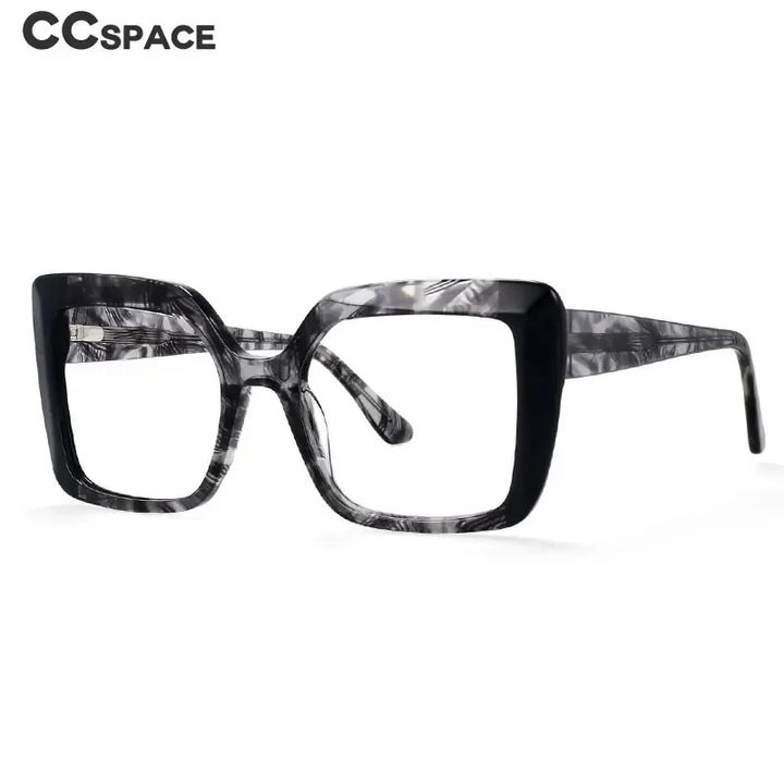 CCspace Women's Full Rim Square Thick Acetate Eyeglasses 56956 Full Rim CCspace   