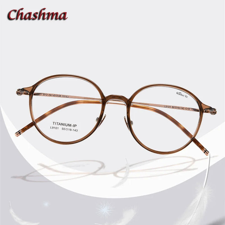 Chashma Ochki Women's Small Full Rim Round Tr 90 Eyeglasses L9101 Full Rim Chashma Ochki   