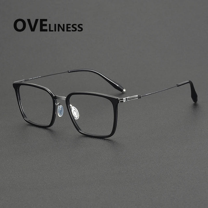 Oveliness Unisex Full Rim Square Titanium Acetate Eyeglasses 22504