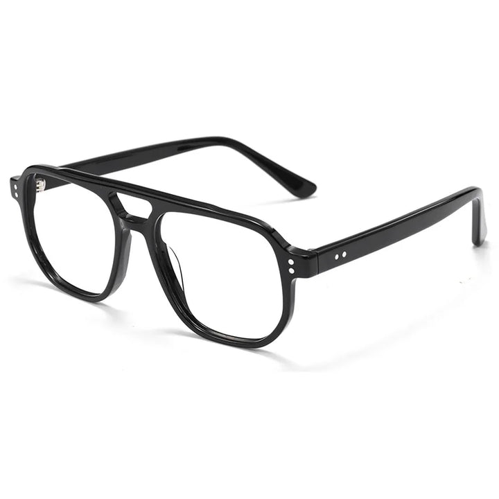 Xbora Unisex Full Rim Square Double Bridge Acetate Eyeglasses 741001