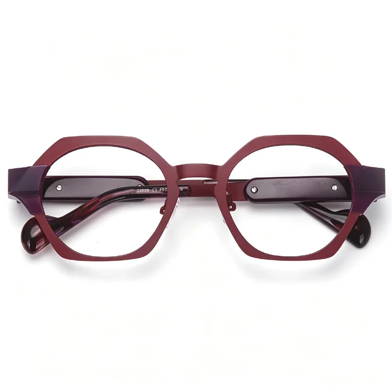 Muzz 22265 unisex oval IP titanium acetate prescription eyeglasses — view 5