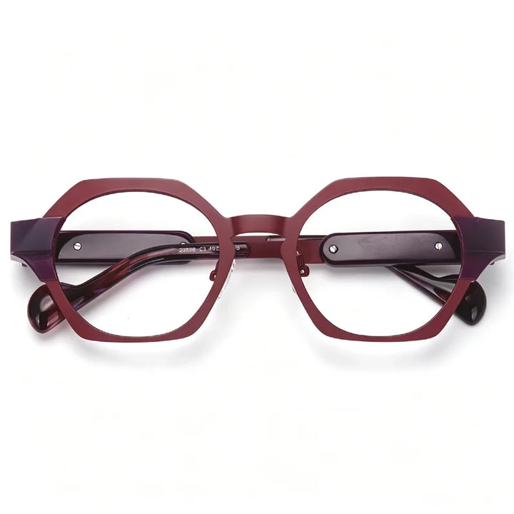 Muzz 22265 unisex oval IP titanium acetate prescription eyeglasses — view 5