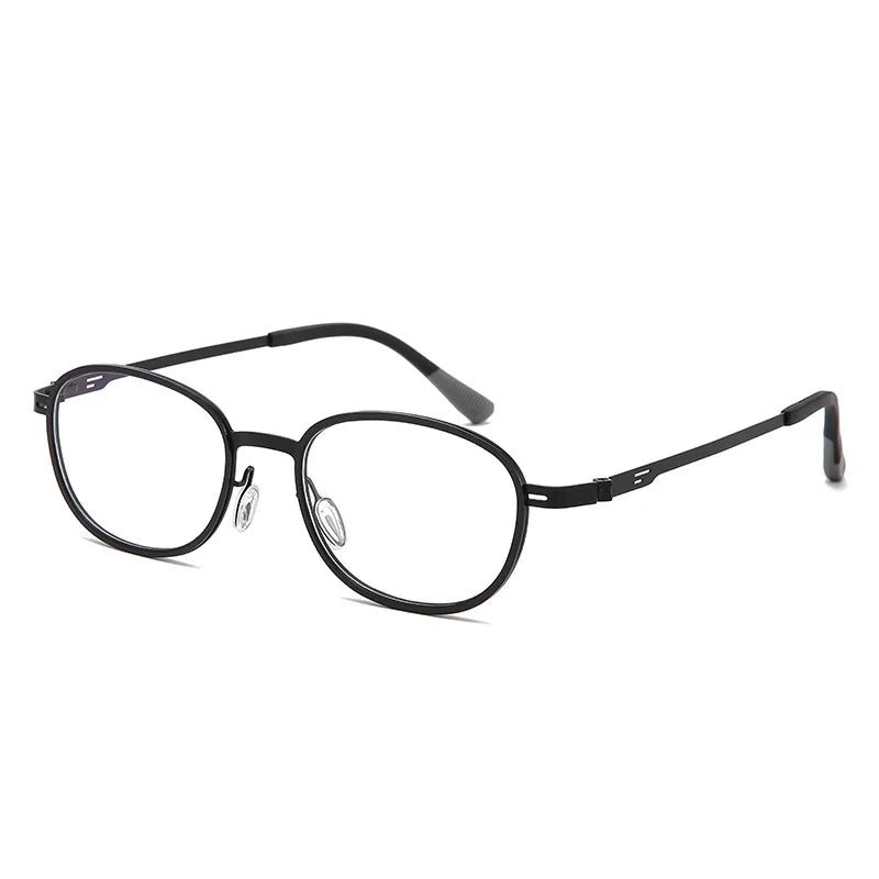 Zirosat Unisex Full Rim Oval Square Tr 90 Alloy Eyeglasses 582004