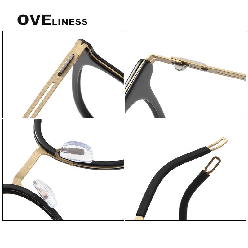 Oveliness Unisex Full Rim Square Titanium Eyeglasses Full Rim Oveliness   